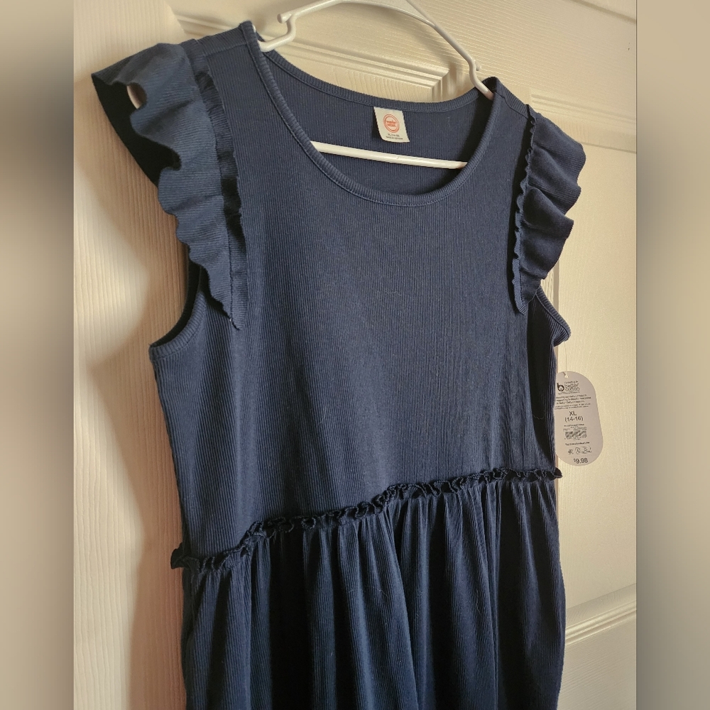 WONDER NATION NAVY DRESS SZ XL 14/16, NWT - Picture 2 of 5
